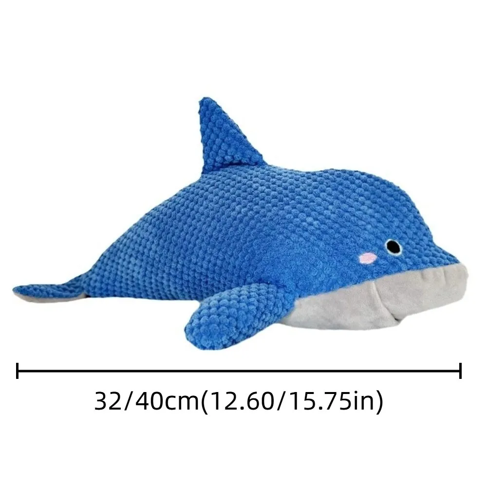 Durable Dolphin Squeaky Dog Speak Up Bite-resistant Pet Squeeze Sound Animal Shape Cartoon Pet Chew Gift