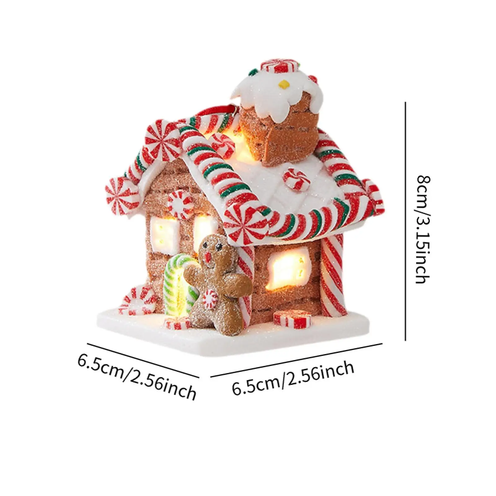 Ciondolo con statuetta di edificio natalizio illuminato, decorazione per albero di Natale, ciondolo con ciondolo, goccia per ufficio, ghirlanda interna, ghirlanda, centro commerciale, festival