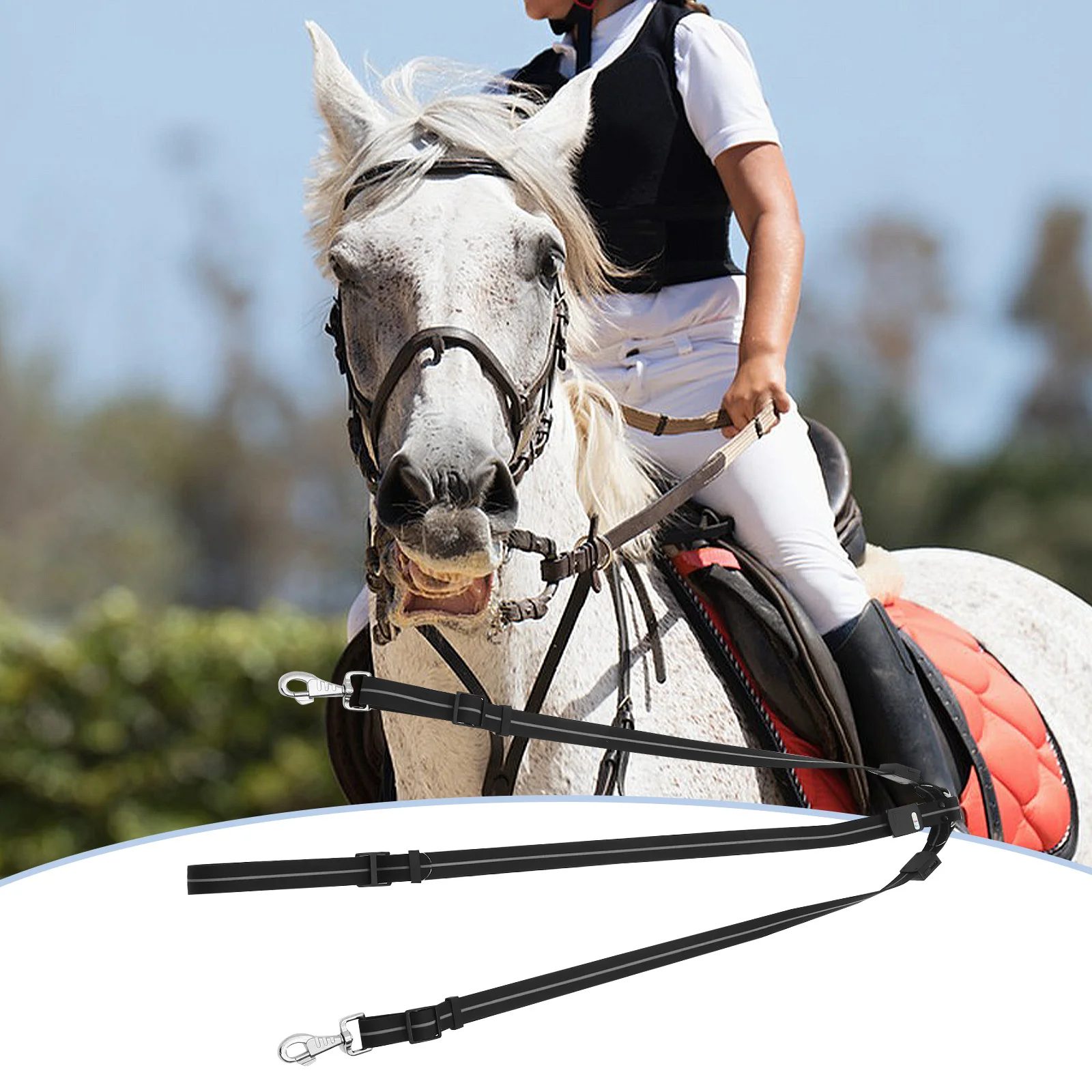 

Horse Breastplate LED Adjustable Strap for Riding Training High Visibility Waterproof Glowing Horse Accessory LED Breastplate