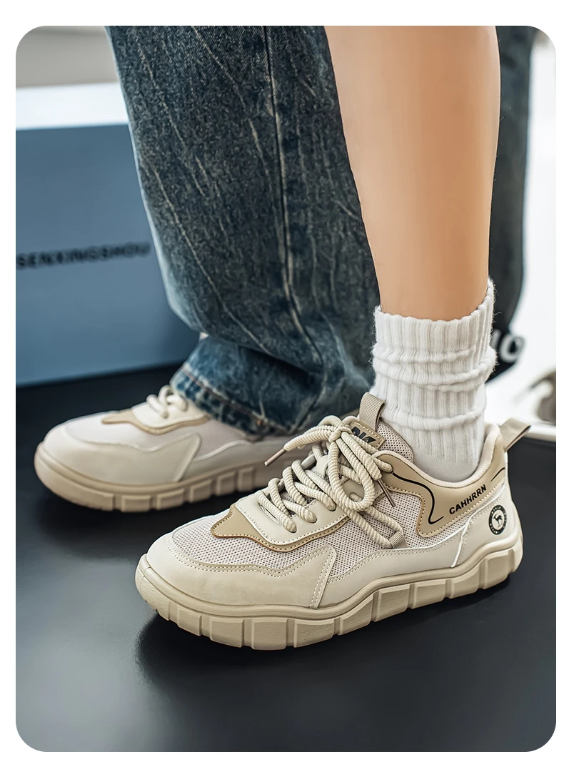 Herrenschuhe mit breiter Zehenbox, leichte Outdoor-Laufschuhe, rutschfeste, weiche, modische Herrenschuhe – Detail 5