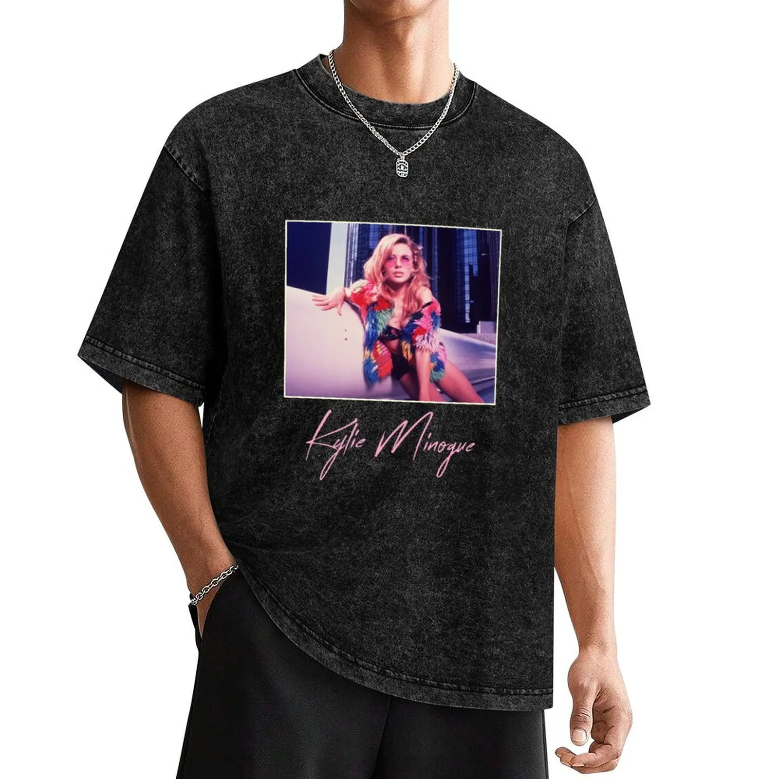 Kylie Minogue - Vintage Print T-Shirt man clothes custom t shirt summer top tees anime shirts men