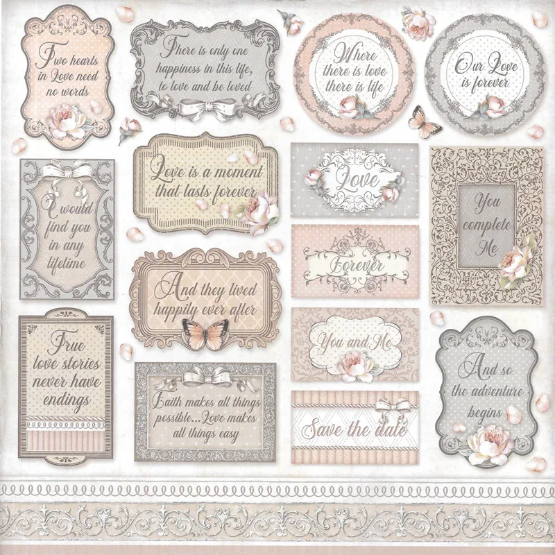 33Pcs/Pack Vintage Wedding Sticker DIY Craft Scrapbooking Album Junk Journal Decorative Stickers