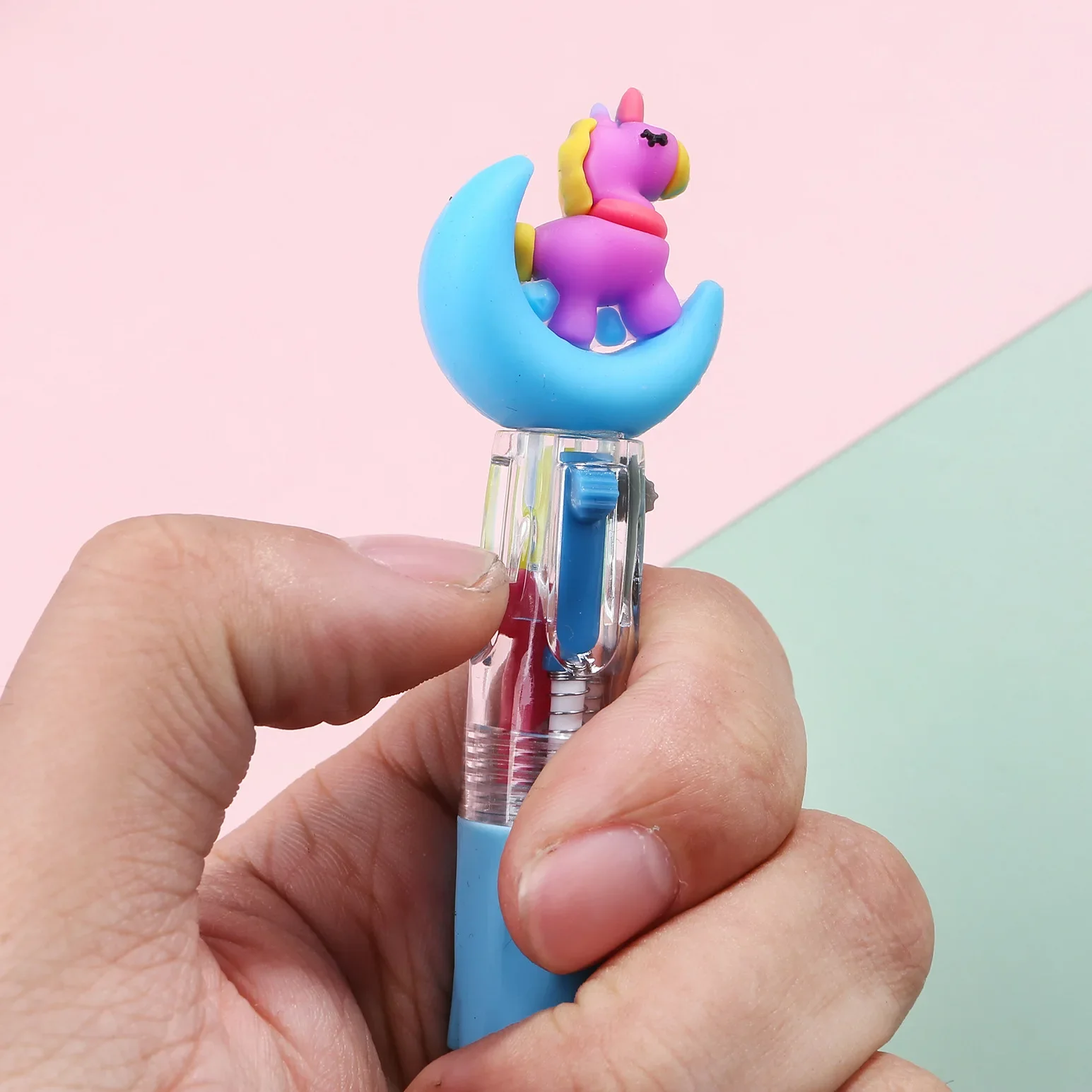 10-20pcsLot Kawaii Mini Four-Color Ballpoint Pen Cute Cartoon 4 Color Retractable Rollerball Pen Student School Gift Stationery image 5