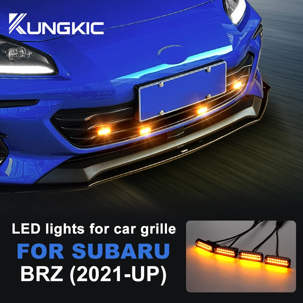 

for Subaru BRZ 2021 2022 2023 2024 LED Grille Light Amber Front White Grille Warning Running Lamp Marker Blinker