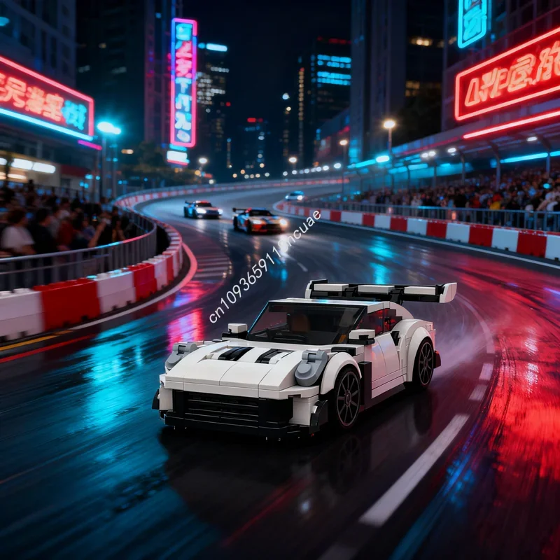 

349 шт. MOC Porscheed RS модель автомобиля строительные блоки архитектура сборка рождественские подарки DIY игрушки творческая идея кирпич на день рождения