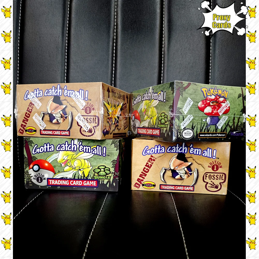 

pokémon Jungle Fossil Booster High quality Pack 1st Edition Proxy Cards 36Packs/Box kabutops magneton moltres 11 cards/Bag PTCG