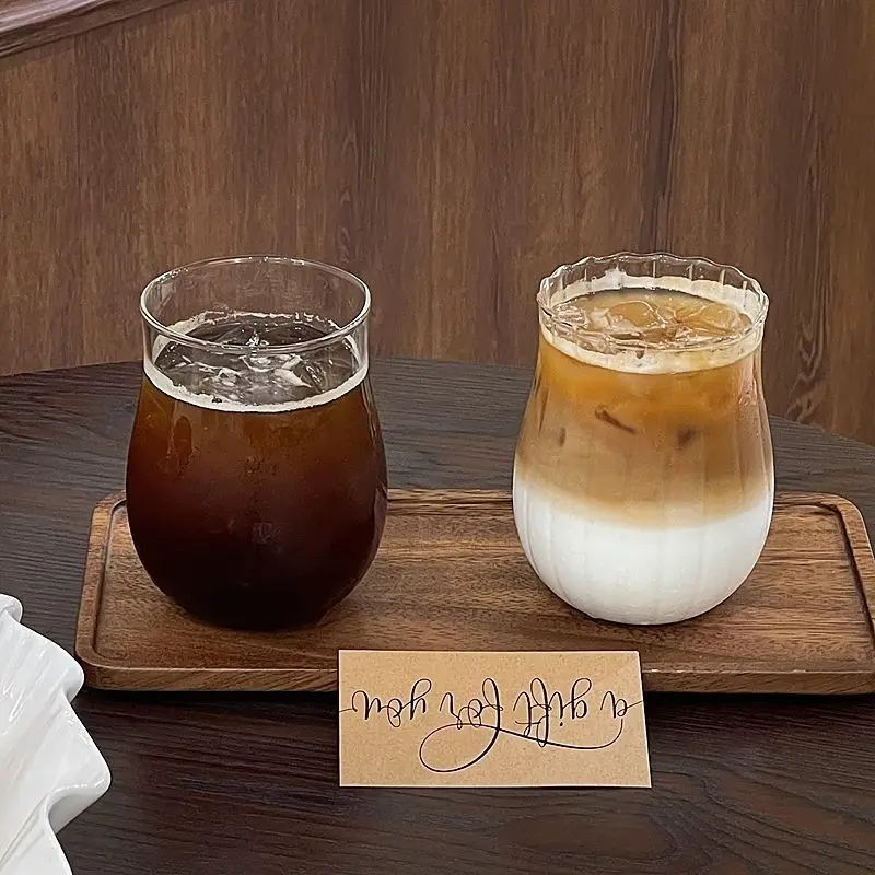 Simple Tulip Heat-resistant Glass Cup,Household Creative Coffee Cups,Breakfast Milk Kawaii Cup,Couple Birthday Gift Shot Glasses