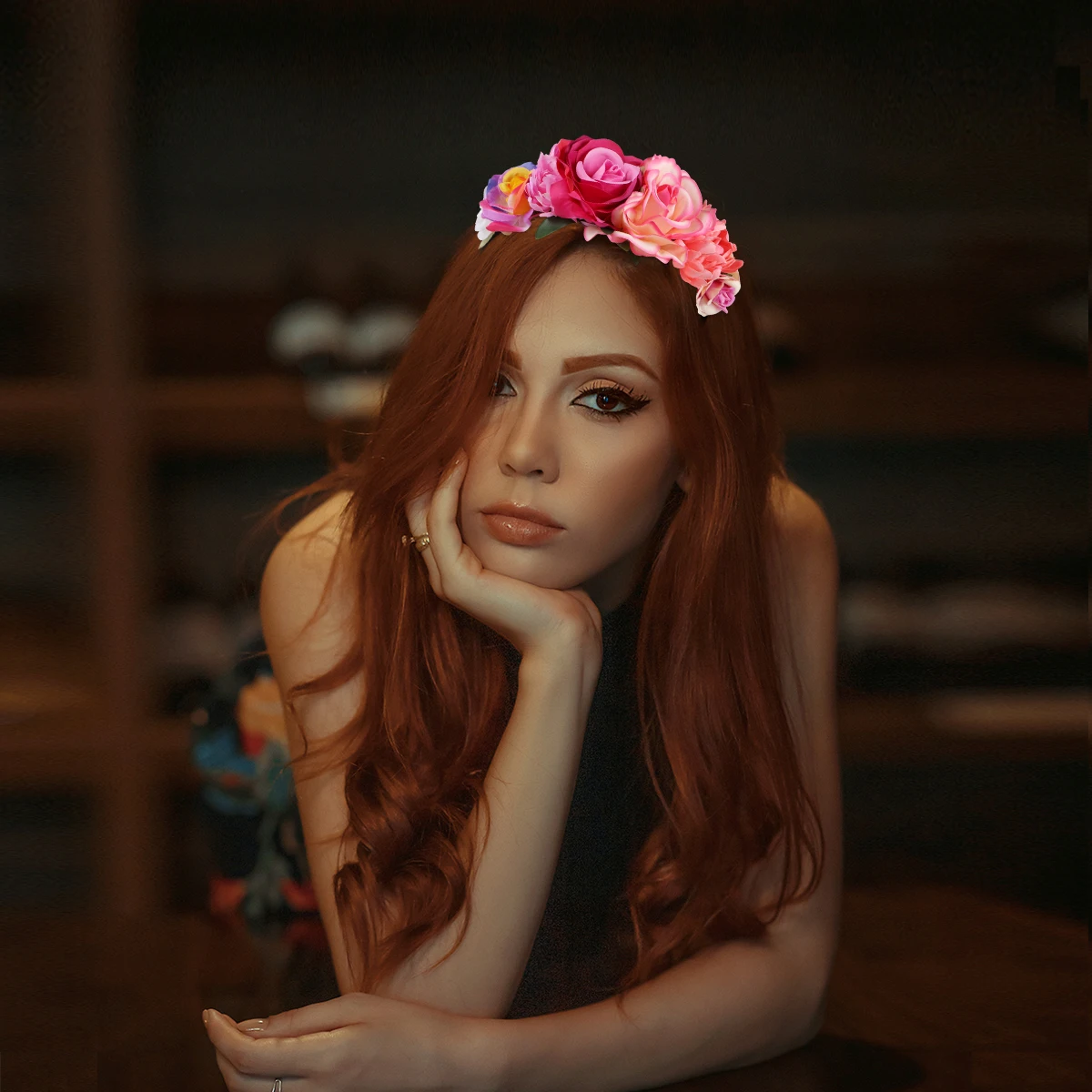 

1Pcs Bohemia Fake Floral Headband Natural Flower Crown Vivid Headdress for Wedding Party Festival