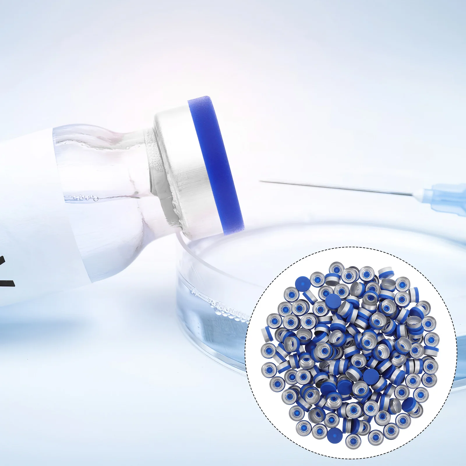 

200 Pcs Flip Vial Seal Aluminum-plastic Caps for Glass Top Lid Composite Cover Tops Bottles Lids