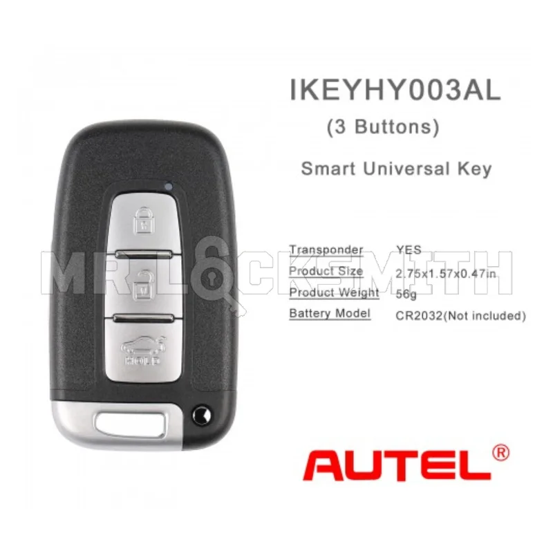 AUTEL HY003AL HY004AL IKEYHY003AL IKEYHY004AL 3/4 Buttons Universal Smart Remote Key for Hyundai Type