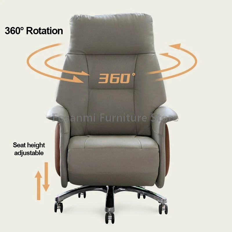 Sedia da ufficio ergonomica reclinabile Boss con braccioli Sedie per computer morbide in altezza regolabile Comoda sedia girevole da scrivania da gioco