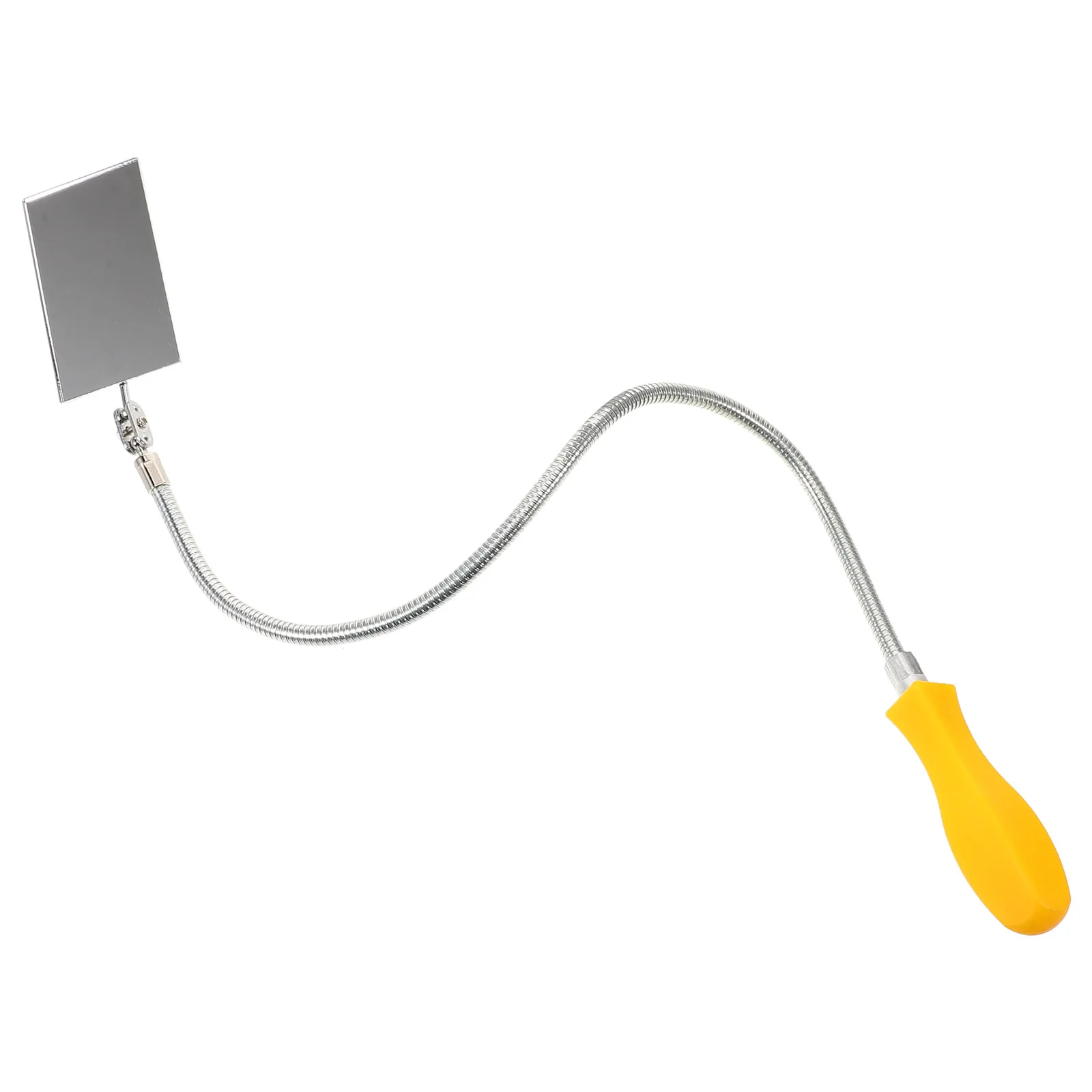 

Chassis Inspection Mirror Telescopic Extendable Tool Yellow Handle 360 Degree Foldable Reflective Car Maintenance Undercarriage