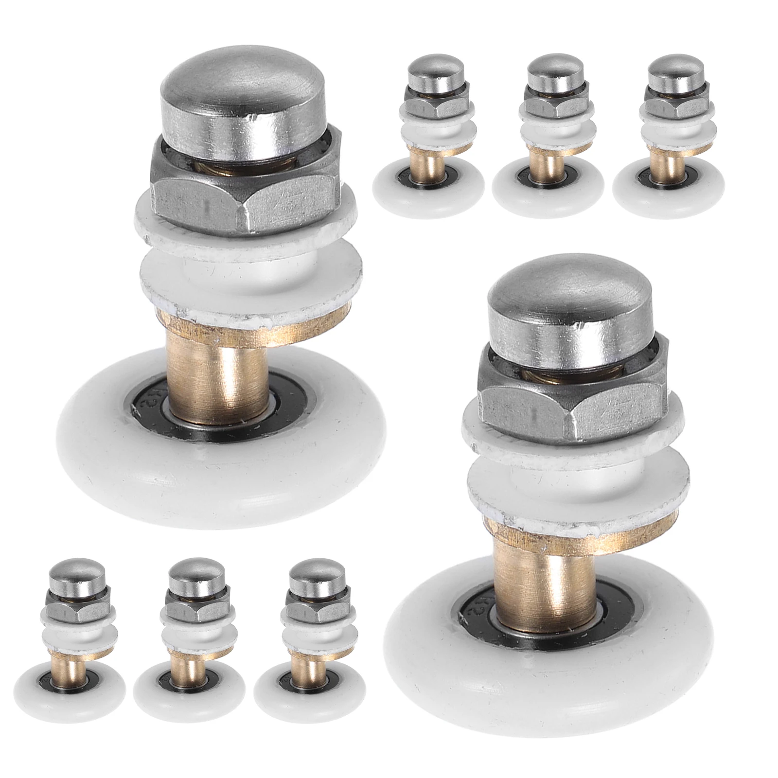

8Pcs 25Mm Shower Door Rollers Replacement Nylon Wheels for Sliding Glass Doors Smooth Quiet Operation Bathroom Hardware Runners