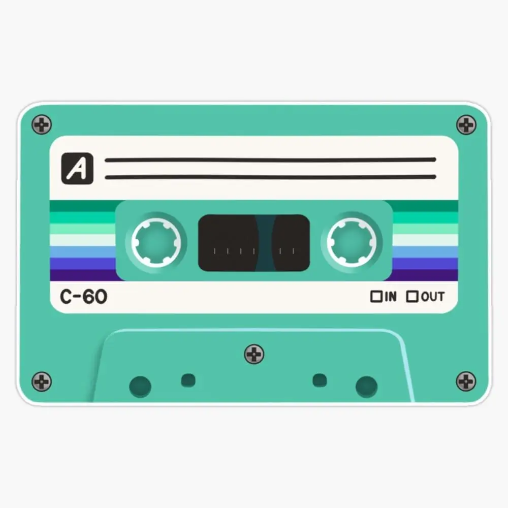 Retro Cassette Tape Design Mat Runner Vintage Music Pop Culture Decor Area Rug Mat Nostalgic Pop Art Bedroom Living Room Accent