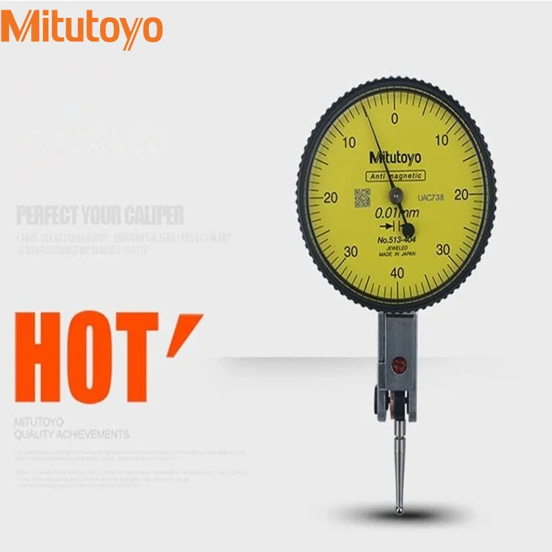 Mitutoyo Dial Indicator Level Gauge Scale Precision Metric Dovetail Rails Indicator Measuring Hand Tools 0-0.8mm Dial Gauge