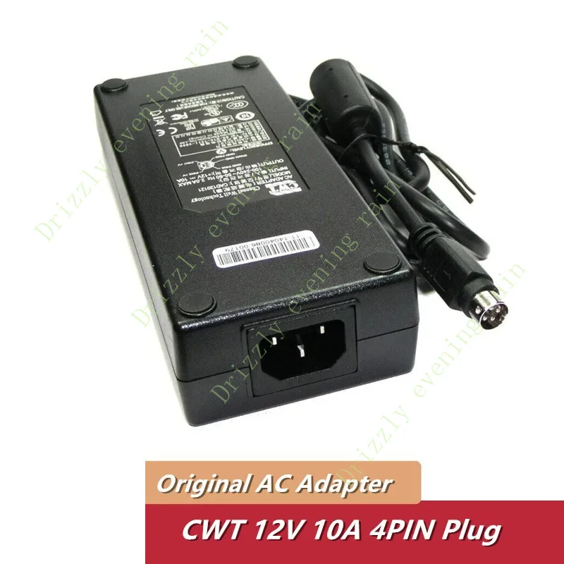 Genuine CWT 12V 10A 120W AC Adapter for QNAP TS-409  TS-410 TS-412 Turbo Synology DiskStation DS410 DS418 NAS Power Supply