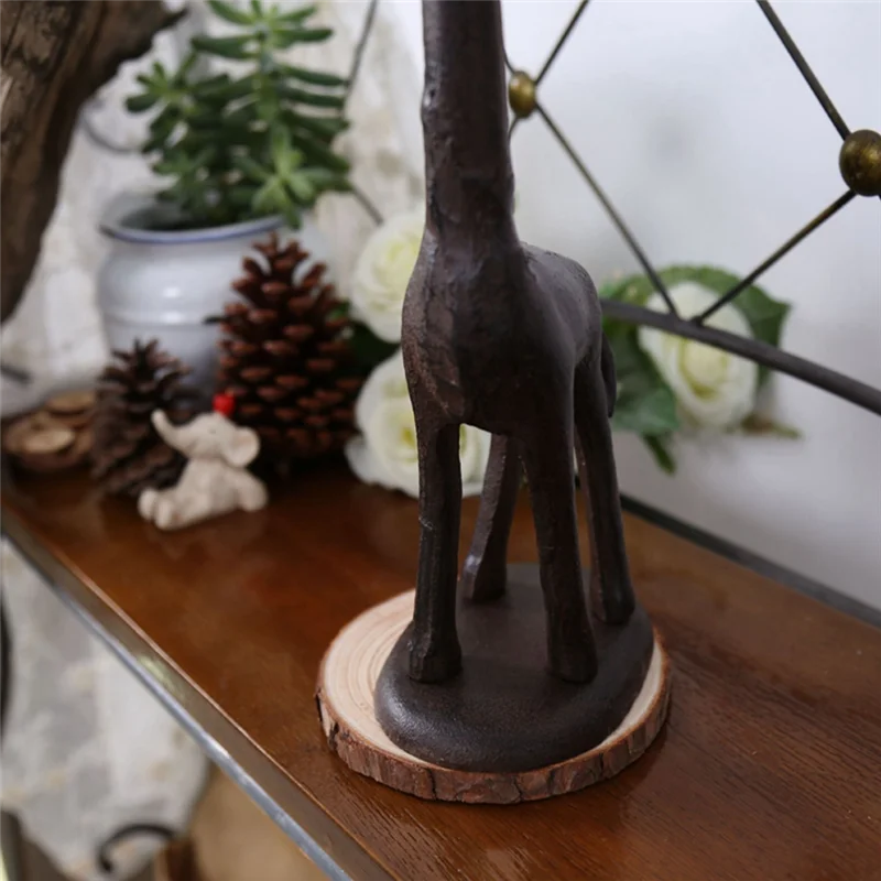

Cast Iron Toilet Tissue Holder, Freestanding Giraffe Paper Towel Holder, Decorative Paper Stand For Bathroom Easy Install