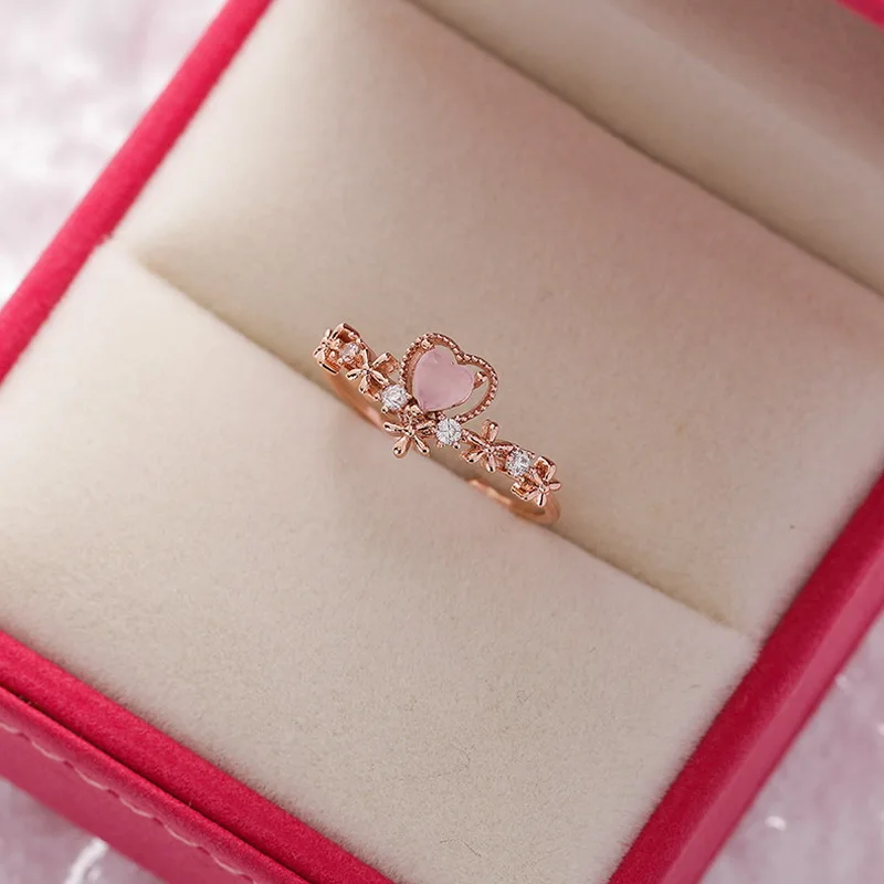 Zarte Kristall-Zirkon-Ringe für Frauen, süße Blume, Blatt, Schmetterling, verstellbare offene Ringe, Hochzeit, Verlobung, Schmuck, Geschenk – Detail 29