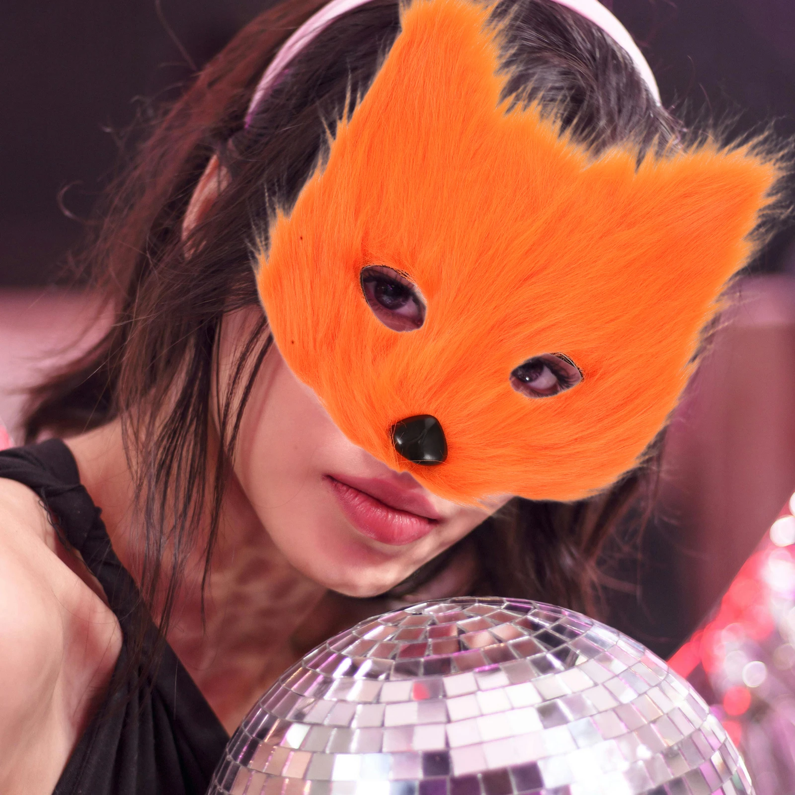 

Fox Dress Mask Gloves Animal Tails Accessories for Women Costume Cosplay Accessory