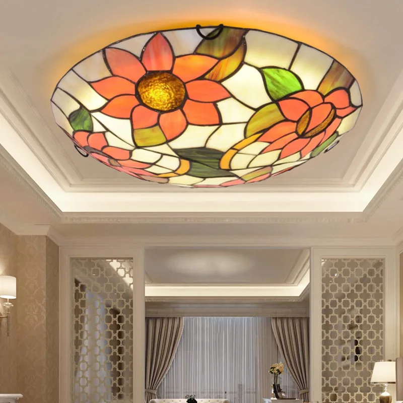 

Postmodern Ceiling Light Glass Lampshade Living Room Bedroom Restaurant Cafe Colorful Entrance Light Luxury LED Lighting Fixture