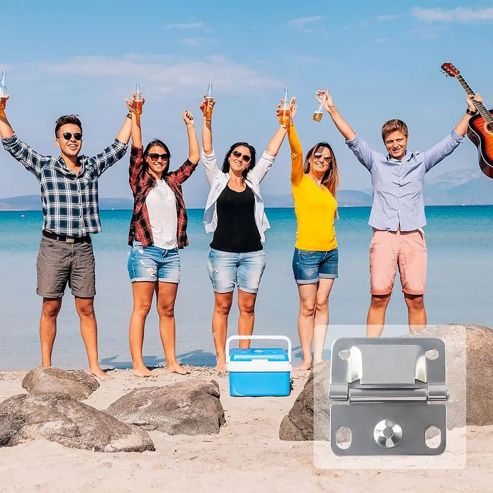 Akcesoria Trwałe zawiasy do lodówek kempingowych Uniwersalne zawiasy do lodówek ze stali nierdzewnej Części zamienne Zatrzask do lodówki