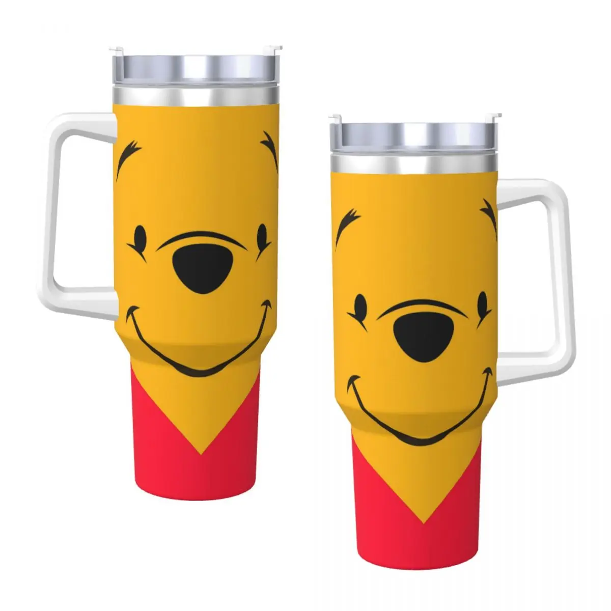 Stainless Steel Tumbler Winnie The Pooh Pooh Bear Thermal Mug Insulated Cold Drink Car Mugs Driving Graphic Water Bottle