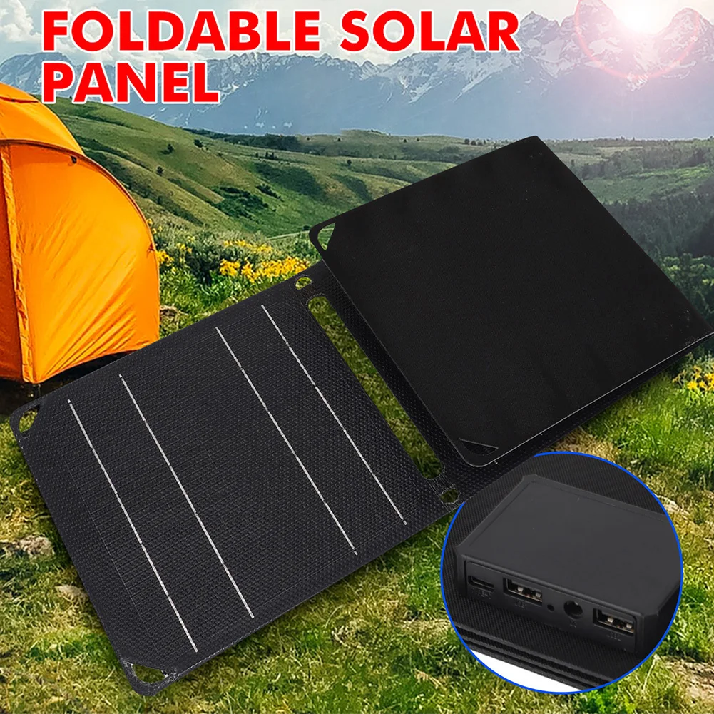 30W/40W 5V Portable Solar Panel Foldable Solar Power Bank Battery Phone Charger PD 20W QC 3.0 5V 9V 12V for USB A C Power Bank
