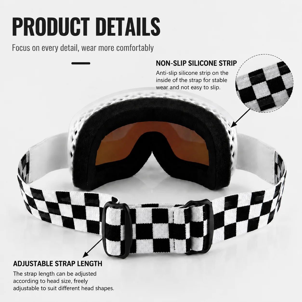 Vintage Premium Off-Road Motorcycle UV400 Goggles, Wind Sand Splash Proof, Fits ATV Helmets for Mountain Off-Road Riding 4