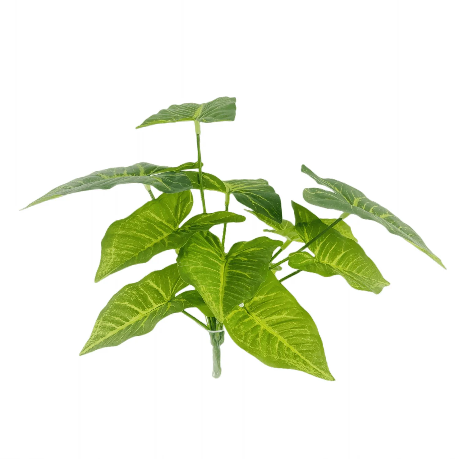 Artificial Plants Home Decor Fake White Phoenix Tail Five Color Taro Leaf Coffee Shop Decoration Simulation Green Plant Leaves