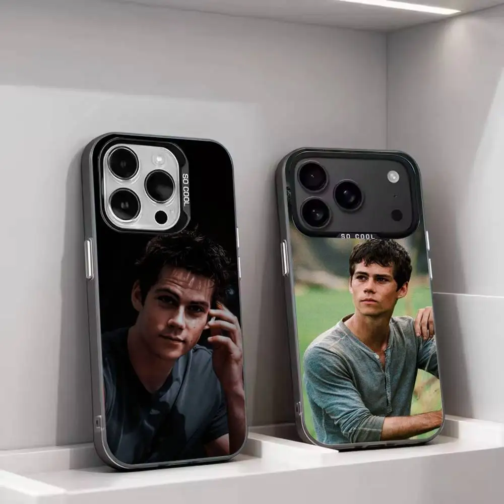 D-Dylan O B-Brien Silver Gray Soft Protective Phone Case For iPhone 11,12,13,14,15,16,17 Pro Max Plus Air Mini