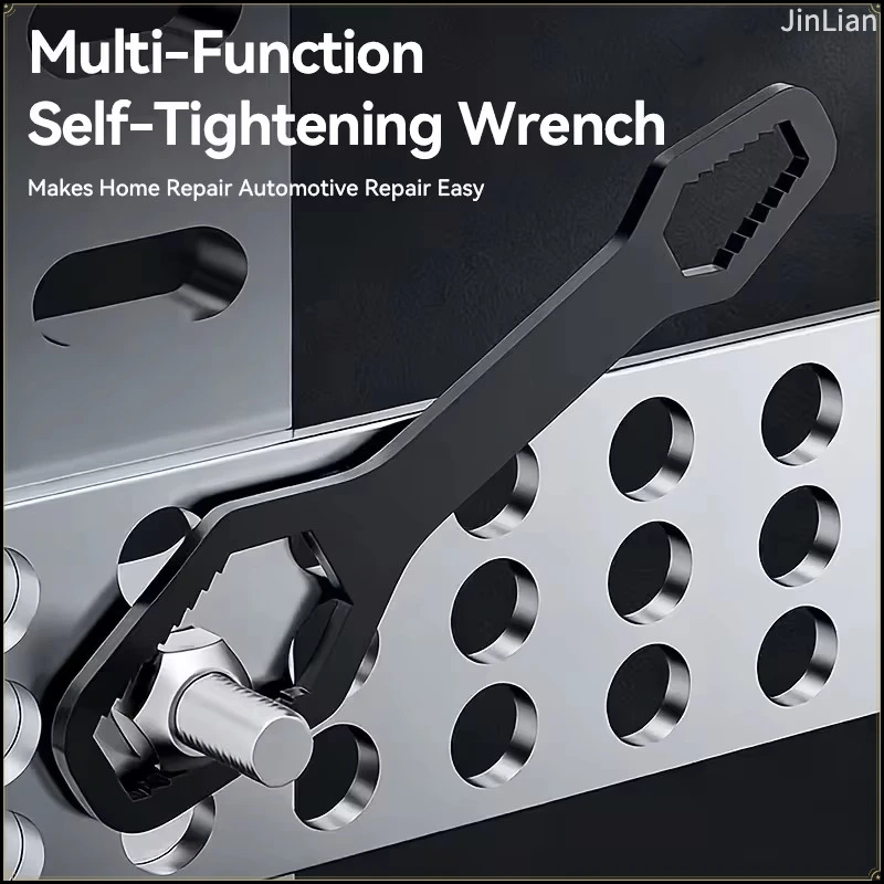 1pc Universal Double Ended Adjustable Self Tightening Ratchet Wrench 3 17mm Thick Durable Handle For Car Motorcycle Home Repair