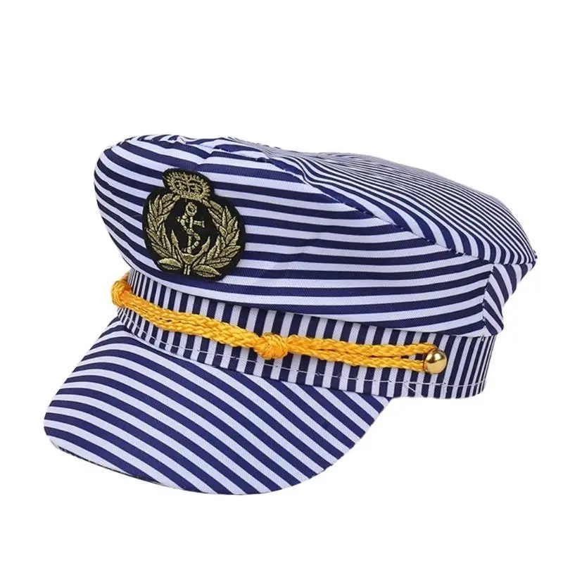 39BD Trendy Sailing Stripe Baseball Caps Comfortable Stylish Sunhat Protective Hat