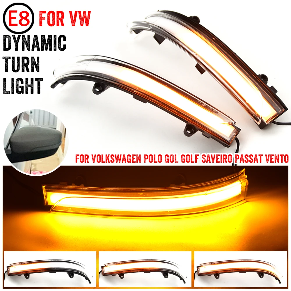 

2Pcs Dynamic LED Flashing Arrow Rearview For Volkswagen GOL G6 G7 G8 FOX UP! POLO Golf 4.5 Vento Voyage Saveiro CrossFox Passat