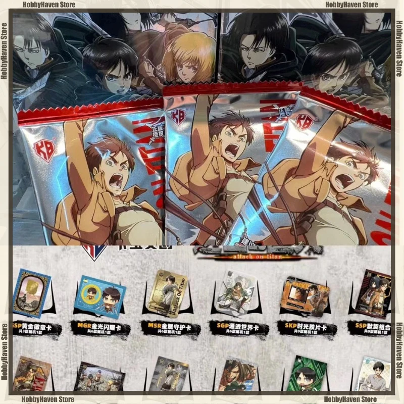 

In Stock Kabao Cultural and Creative Genuine Attack on Gift Alan Yeager Mikasa Akmanka Second Card Collection Gift