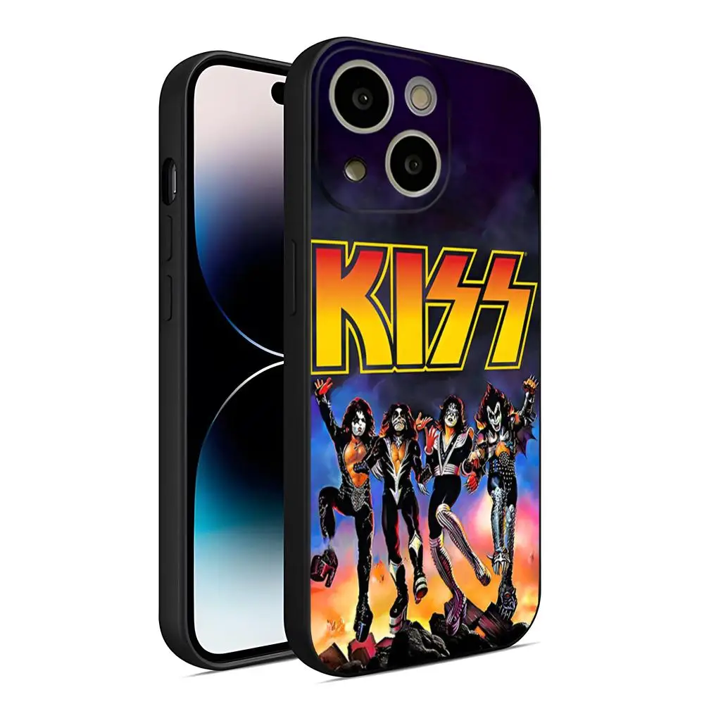 Kiss Metal Rock Band Phone Case For 14 Pro Max For Iphone 15 13 12 Mini 11 Xr X Xs Pro Max 8 6s 7 6 Plus Back Covers