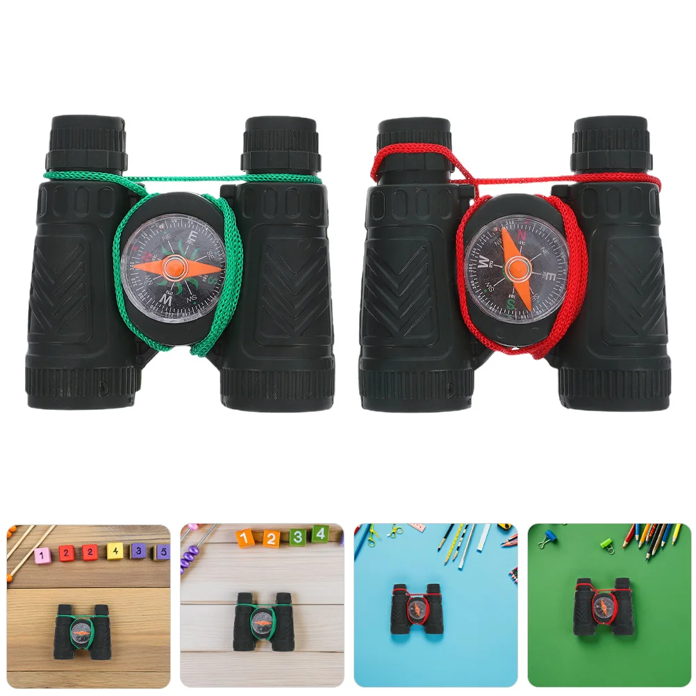 20pcs Mini Kids Compact Portable Children'S Handheld Telescope Built-In Compass Outdoor Adventure Bird Watching