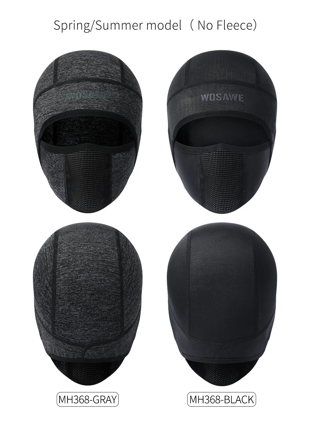 WOSAWE-forro para casco de motocicleta, sombrero de seda de hielo, pasamontañas deportivo transpirable a prueba de viento, gorros de verano, máscara facial para montar, gorra de ciclismo