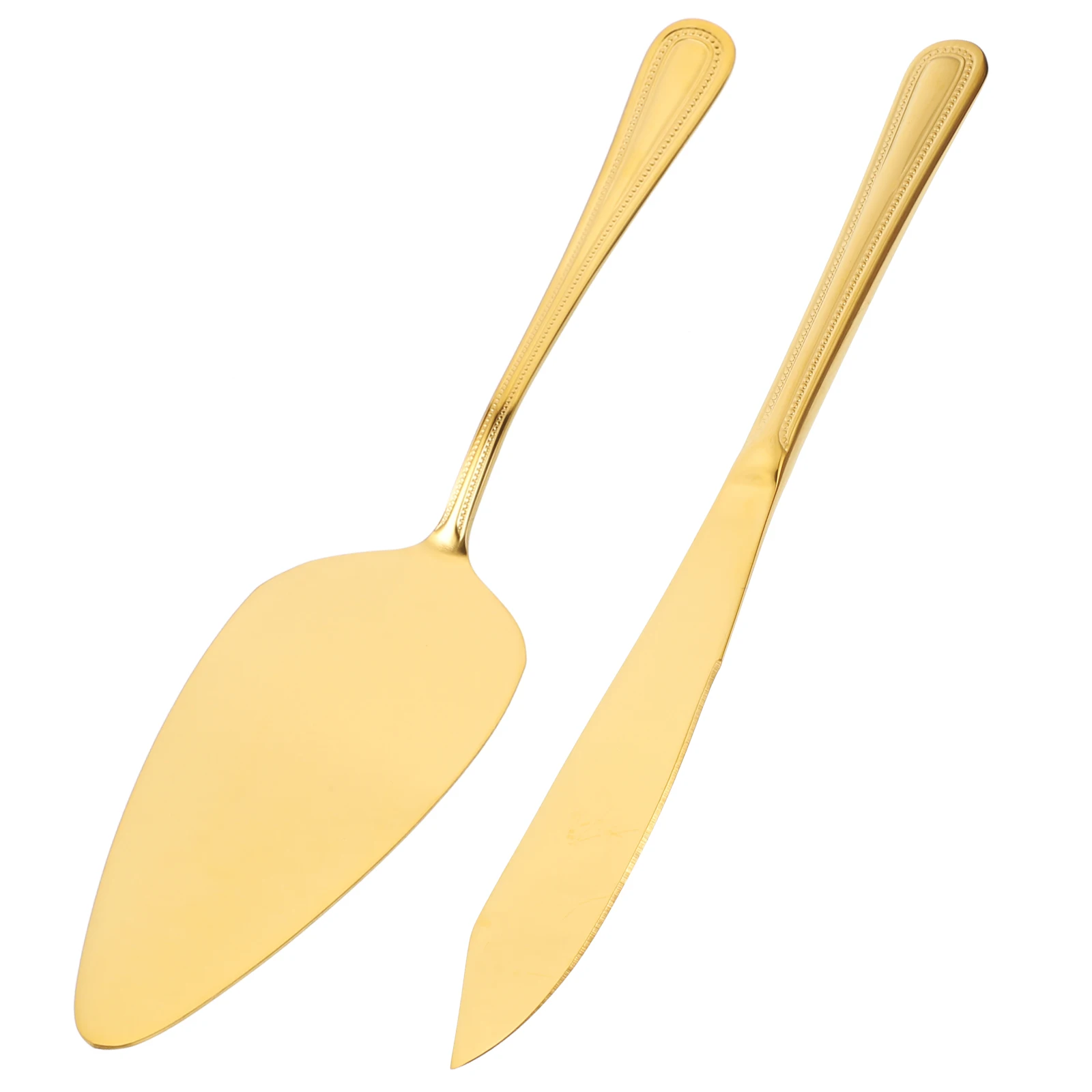 

Cake Cutting Set Stainless Steel Kitchen Tool Slicer Mousse Golden Bride Party Banquet Cake Dividing Tool