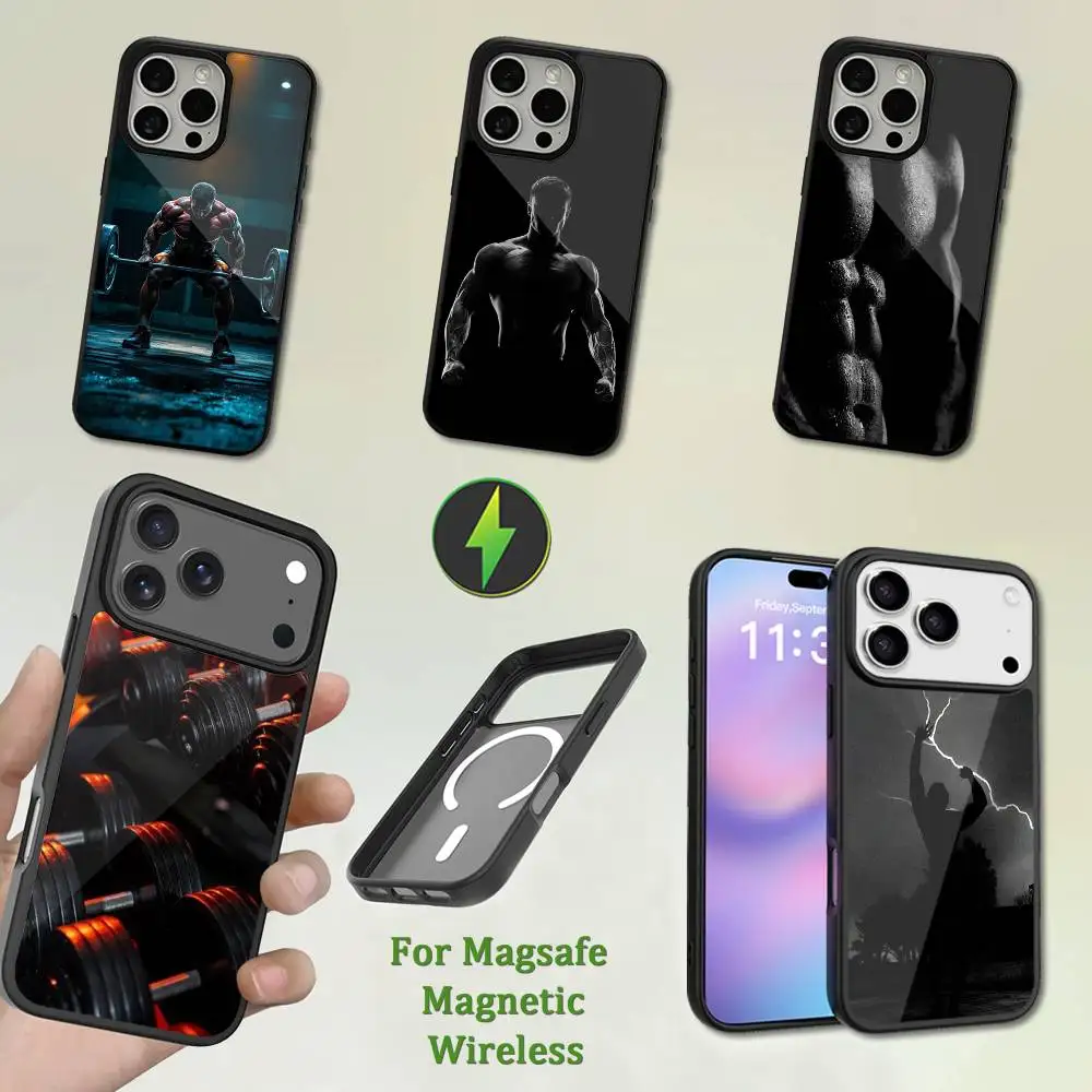 

Bodybuilding Cool Fitness Phone Case For iPhone 13,12,11,16,15,17,14,Pro,Max,Plus,Mini,Magsafe,Magnetic Wireless Charging