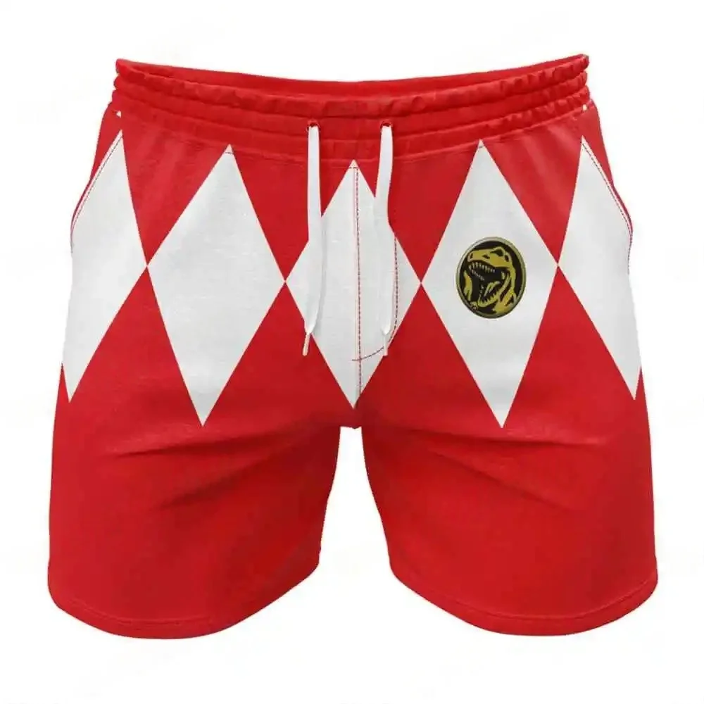 

2026 Sports and Leisure Thickened Fabric Animation Casual Fitness Shorts Sports Fitness Shorts 3D Digital Motocycle Short Pants