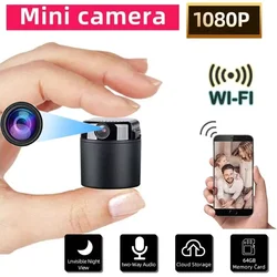 1080P Mini Wifi Camera Battery Operated Small Wireless Cam 360 Degree Horizontal Rotation Security System Mobile Fhone Monitorin