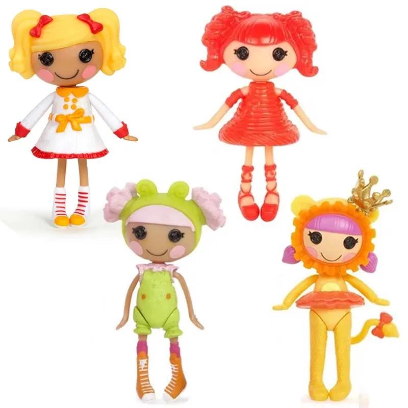 4PCS Set Mini Lalaloopsy Doll Figure Toy Collection 8cm Fashion Kids Toys Dolls for Girls Children Gifts
