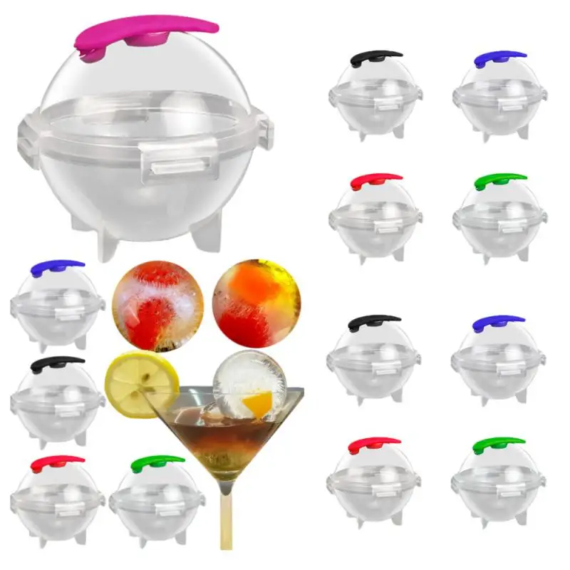 1PC Four-color Big Round Ball Ice Mold Whiskey Maker Jelly Mould Ice Tray Easy Release Bar Tools Kitchen Accessories