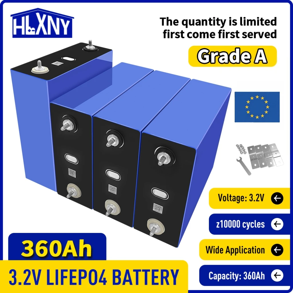 Batterie LiFePO4 3.2 V 360Ah 320Ah Classe A, Neuve, Entrepôts UE et États-Unis. Pour le camping, les camping-cars, les papas, les yachts, les voiturettes de golf, les veuves et les installations