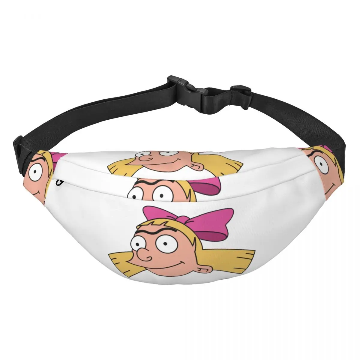 Custom Hey Arnold Anime Comedy Helga Pataki Fanny Pack Women Men Sling Crossbody Waist Bag for Travel Cycling Phone Money Pouch