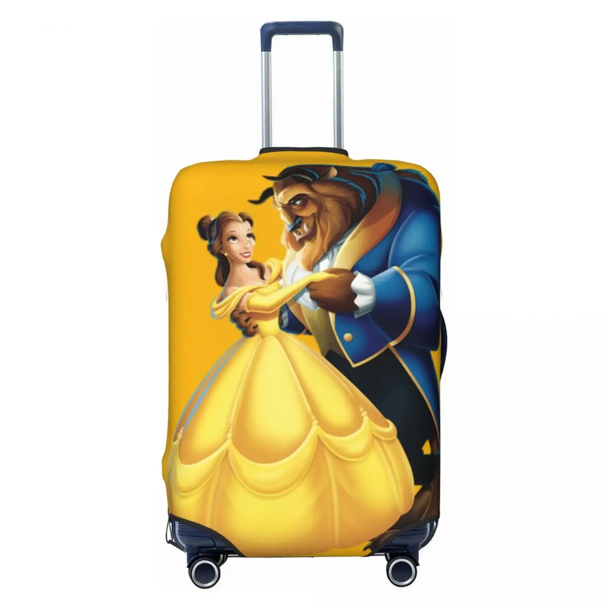 

Beauty And The Beast Dancing Travel Luggage Cover Dust Proof Belle Princess Suitcase Cover Protector Fit 18-32 Inch