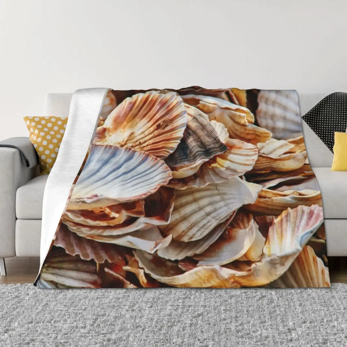 

Seashells, Seashells Throw Blanket Polar Flannel Loose For Baby Blankets