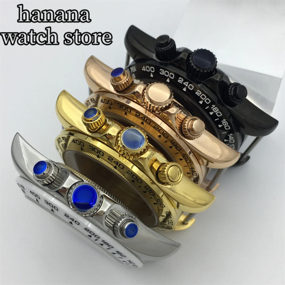 VK63 حافظة 39 مللي متر VK63 حافظة من الفولاذ المقاوم للصدأ الياقوت الزجاج السيراميك الحافة ساعة رجالي اكسسوارات تناسب حركة الكوارتز VK63 ​ ​