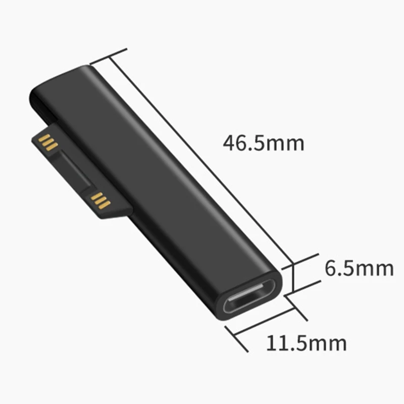 Type C Female PD Converter for Surface Pro 3 4 5 6 Surface Connect to USB-C Charging Adapter Converter Easy to Use L21B