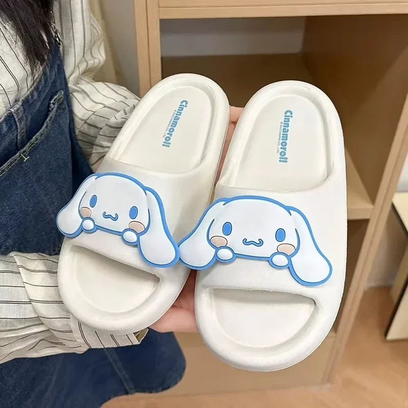 Sanrios Bathroom Non-slip Sandals Cartoon Kuromi Anime EVA  Slipper Home Shoe Festival Gift for Girl